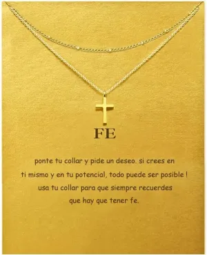 LANG XUAN Friendship Dainty Bead Layered Compass Necklace Good Luck Elephant Pendant Chain Necklace with Message Card for Women Best Gift Card