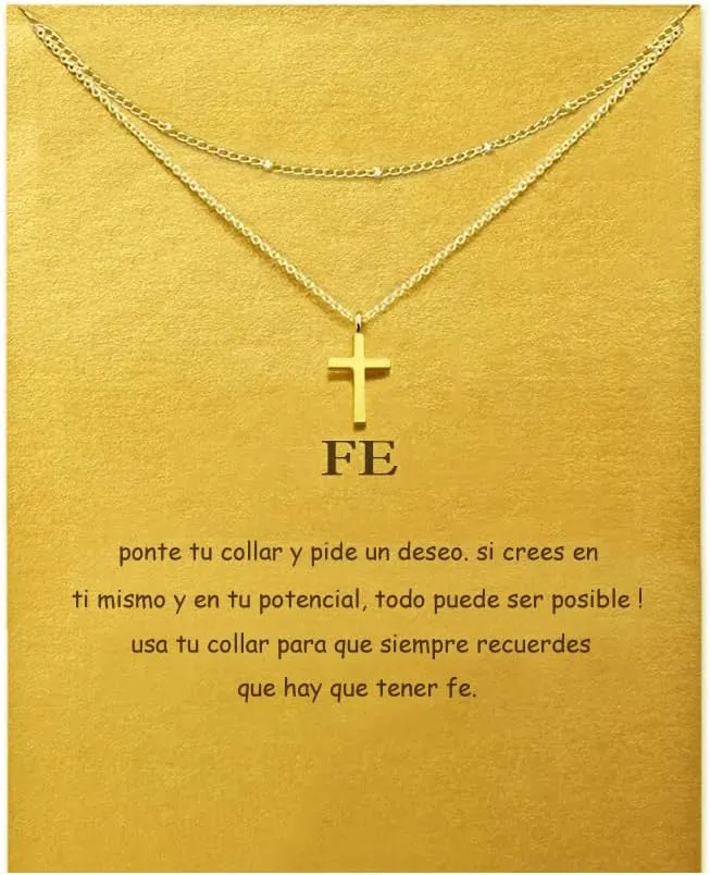 LANG XUAN Friendship Dainty Bead Layered Compass Necklace Good Luck Elephant Pendant Chain Necklace with Message Card for Women Best Gift Card