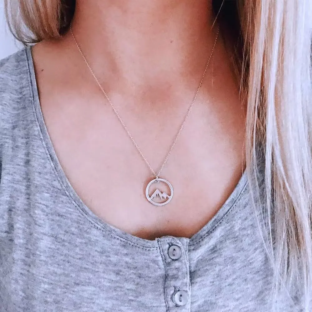 LANG XUAN Message Card Compass Pendant Necklace Friendship Sun Good Luck Elephant Starfish Pendant Chain Necklace with Gift Card