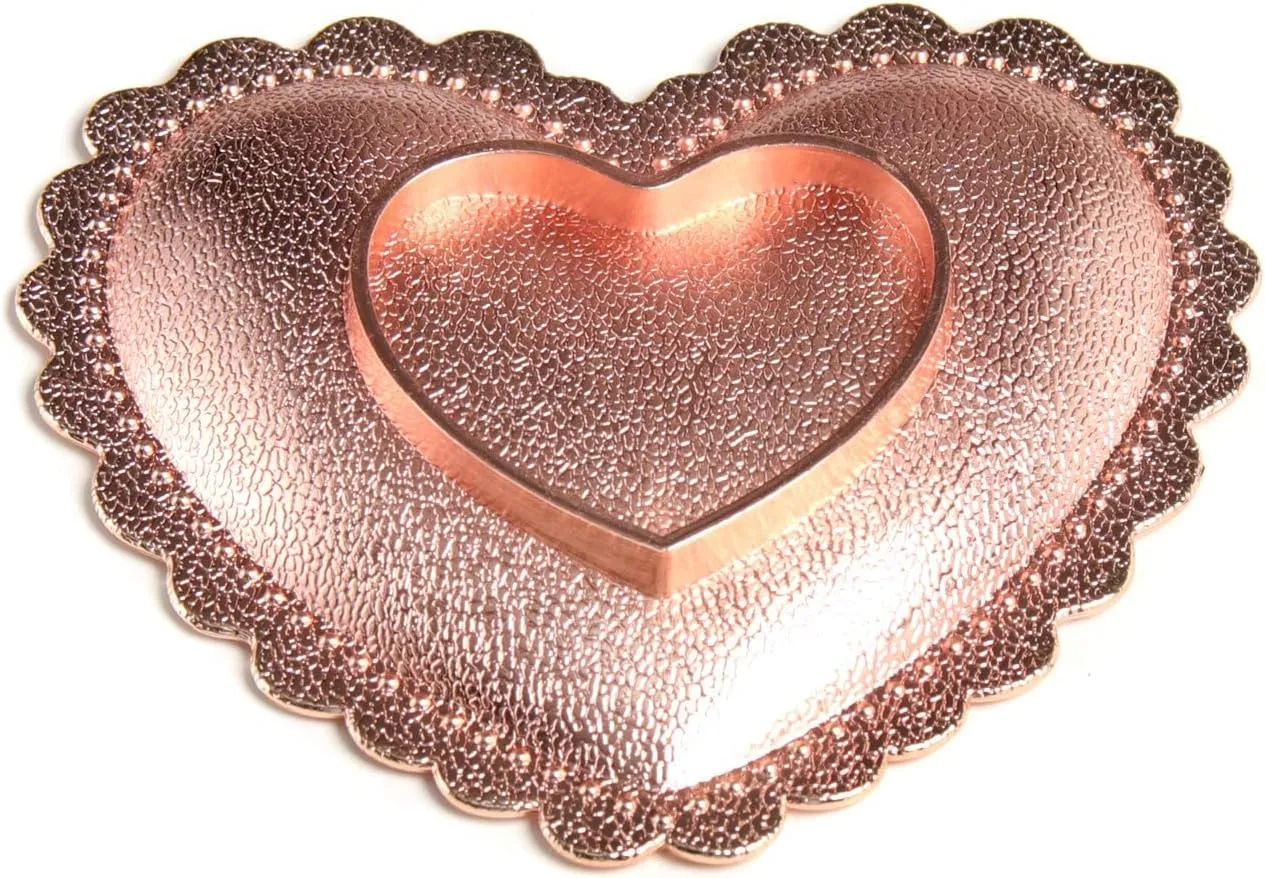 LASODY Rose Heart Jewelry Tray Ring Dish Ring Holder Display Organizer -Keepsake Box for Women