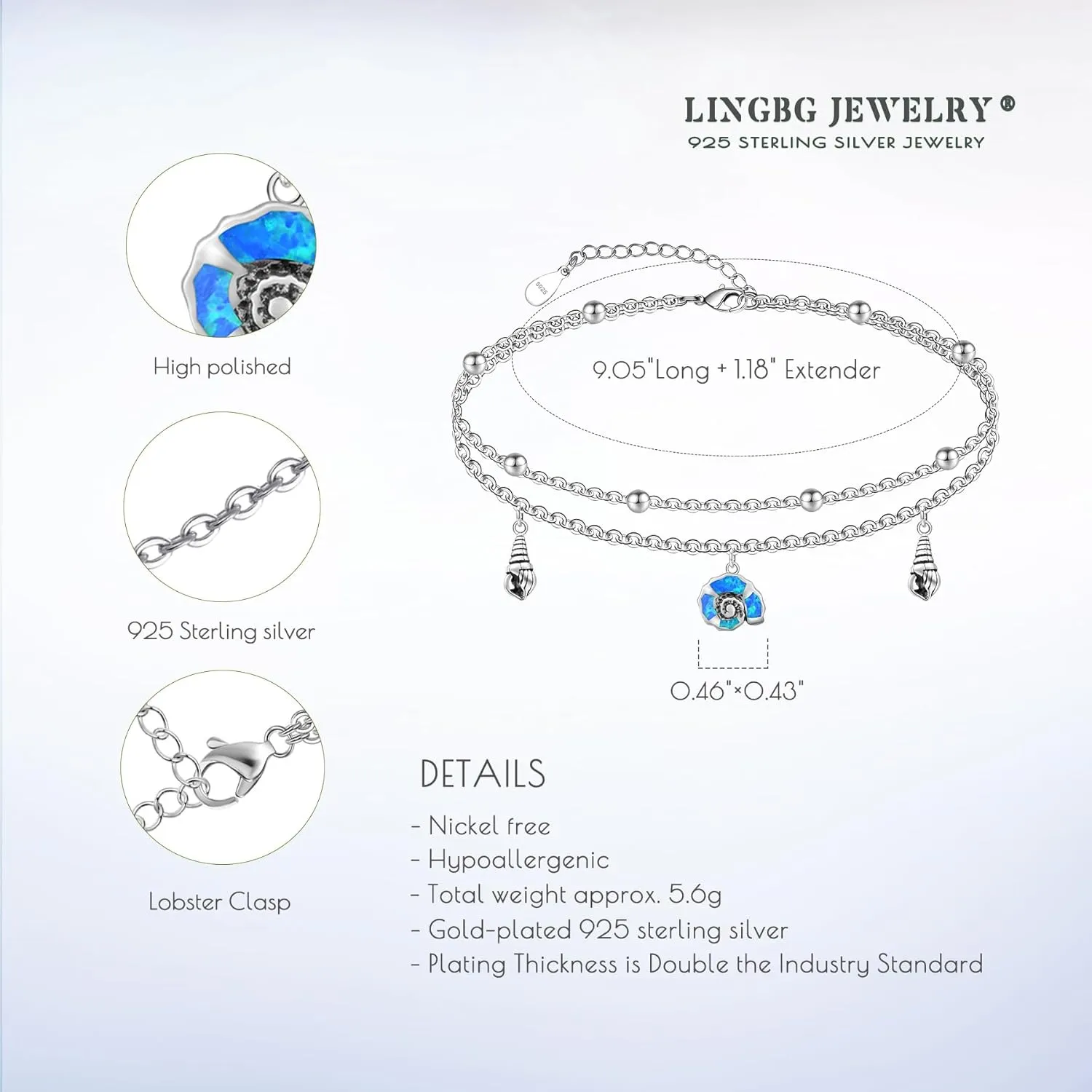 Layered Anklet 925 Sterling Silver Animal Ankle Bracelet Beach Anklet Whale Turtle Anklet Adjustable Beach Ankle Mother's Day Jewelry for Women