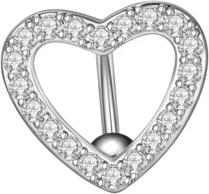 LIFKOME Cute Belly Button Ring Navel Piercing Jewelry Stainless Steel Zircon Ring