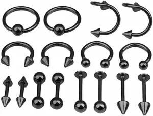 LIFKOME Tongue Ring Belly Button Bar Pierced Earrings Body Jewlery Belly Ring Body Piercing Jewelry Women