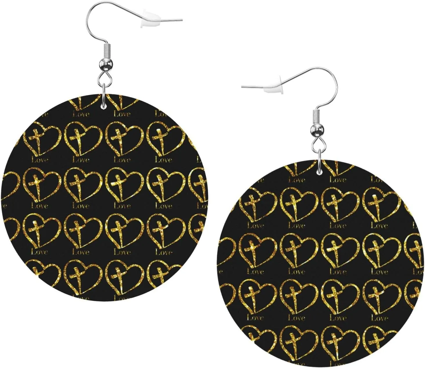 Lightweight Simple Earrings Faith-Hope-Love-Christian-God Dangle Earrings For Women