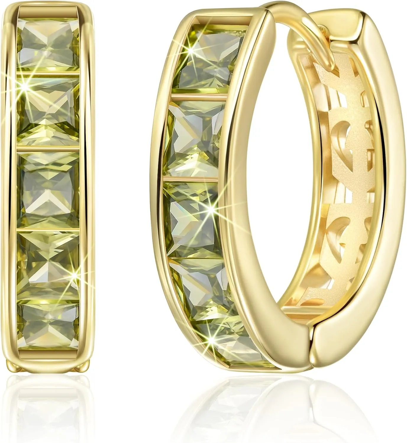 Linawe Small Hoop Earrings for Women Trendy, Tragus Piercing Jewelry, Cubic Zirconia Studs Huggie Earrings, Mini Chunky Tiny Helix Earrings, Gold/Rose Gold/Silver Cartilage Hoops