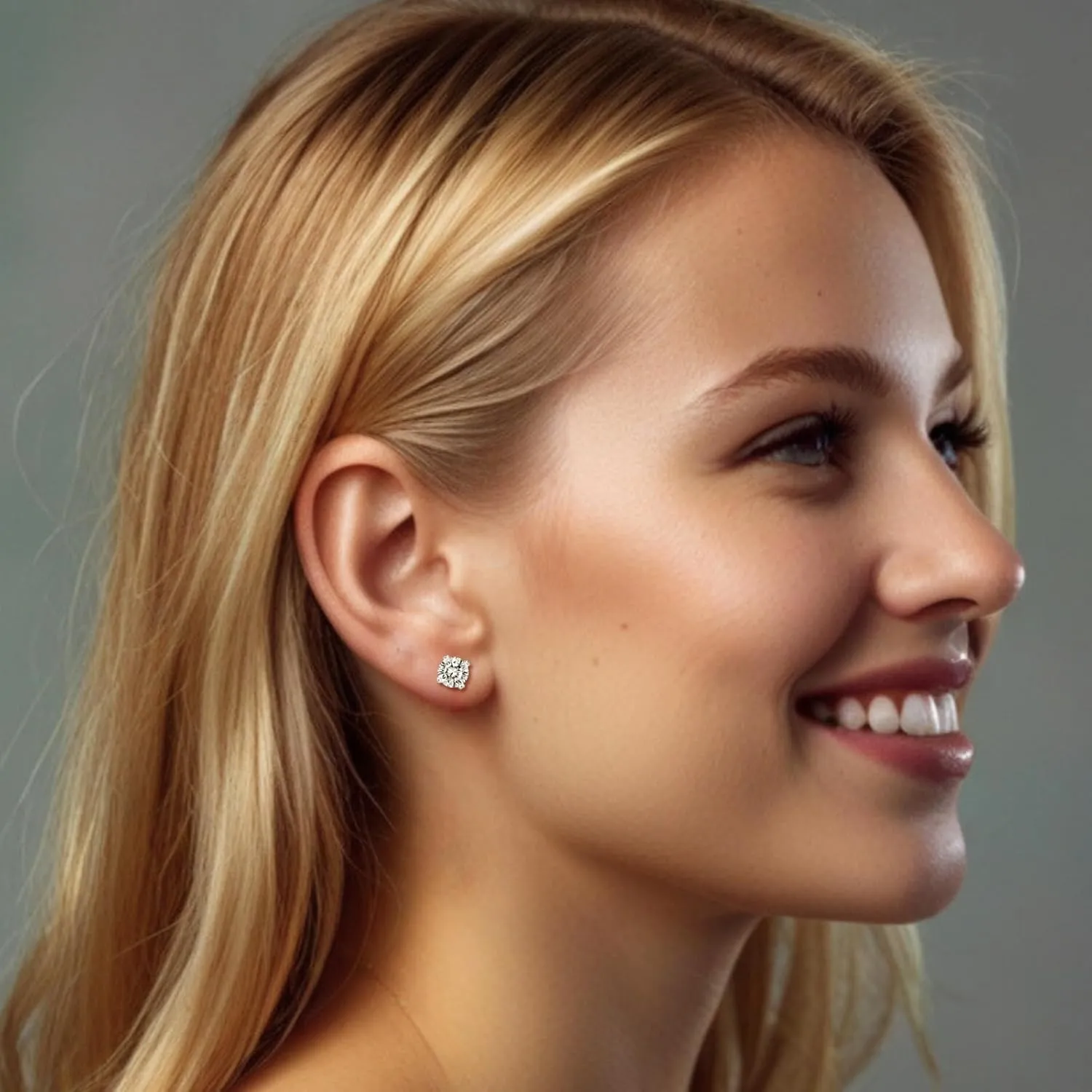 LOVE&LOVE Moissanite Stud Earrings,1CT/2CT Imitation Diamond Earrings,Heart Earrings for Women,18K White Gold Plated Sterling Silver,Jewelry Gift for Her Him Birthday Anniversary Graduation