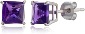 MAX   STONE 10k White Gold 5mm Princess Cut