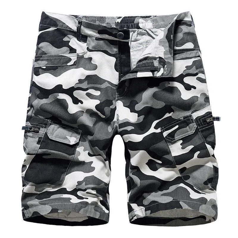 Men Camo Loose Cargo Shorts