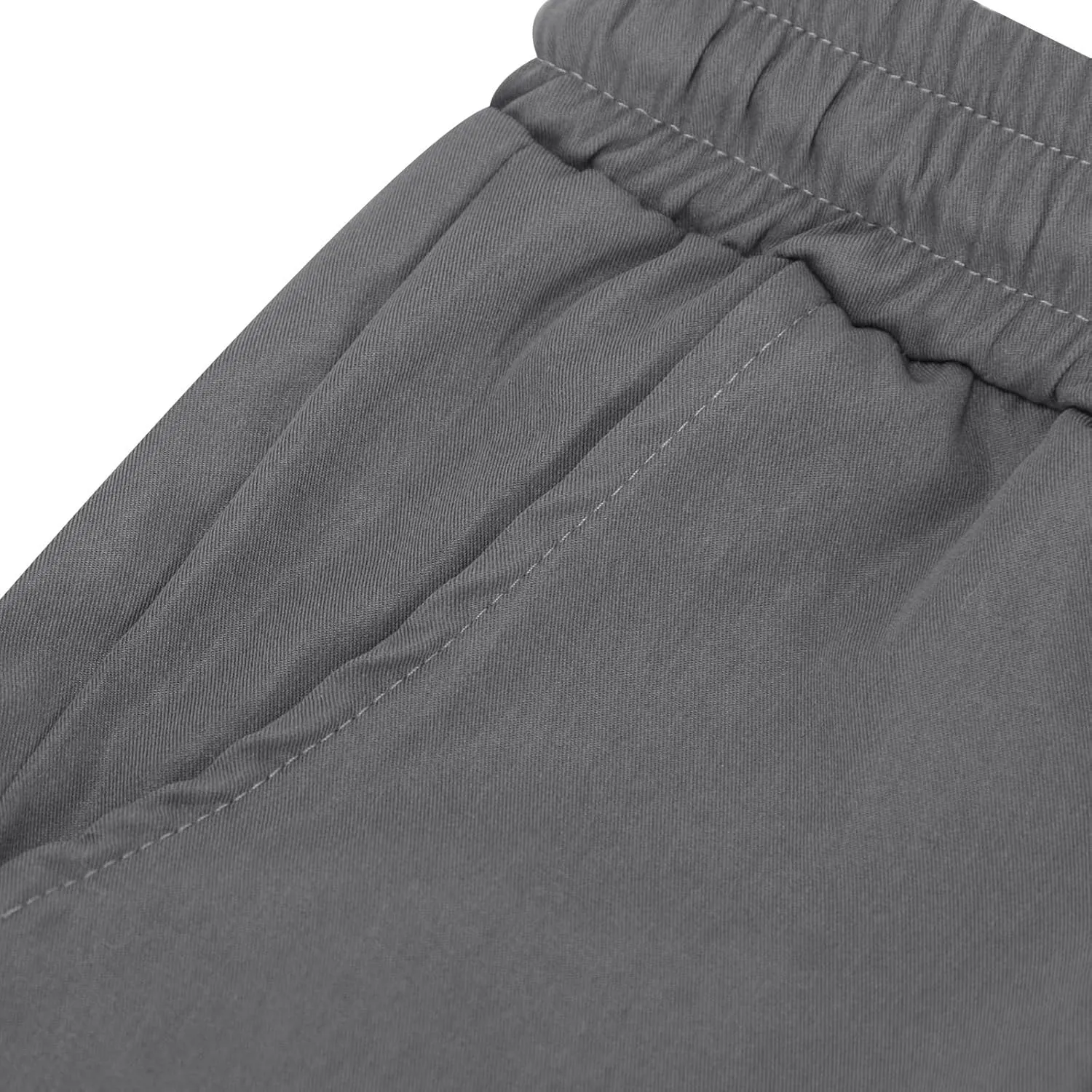 Mens Cargo Shorts 2025 Elastic Drawstring Waist Twill Summer Shorts Classic-fit Hiking Cargo Pants with 4 Pockets