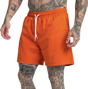 Men's Drawstring Sports Shorts with Pockets Casual Mid Waist Elastic Waistband Workout Exercise Running Shorts