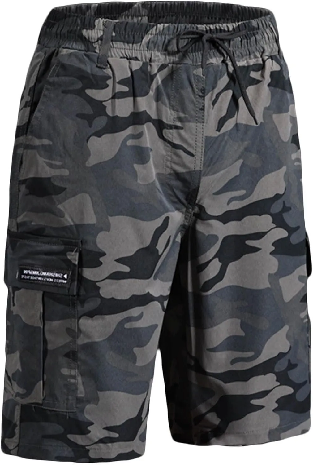 Men's Long Cargo Shorts Camouflage Casual Loose Fit Multi-Pockets Military Cargo Shorts Athletic Gym Workout Short