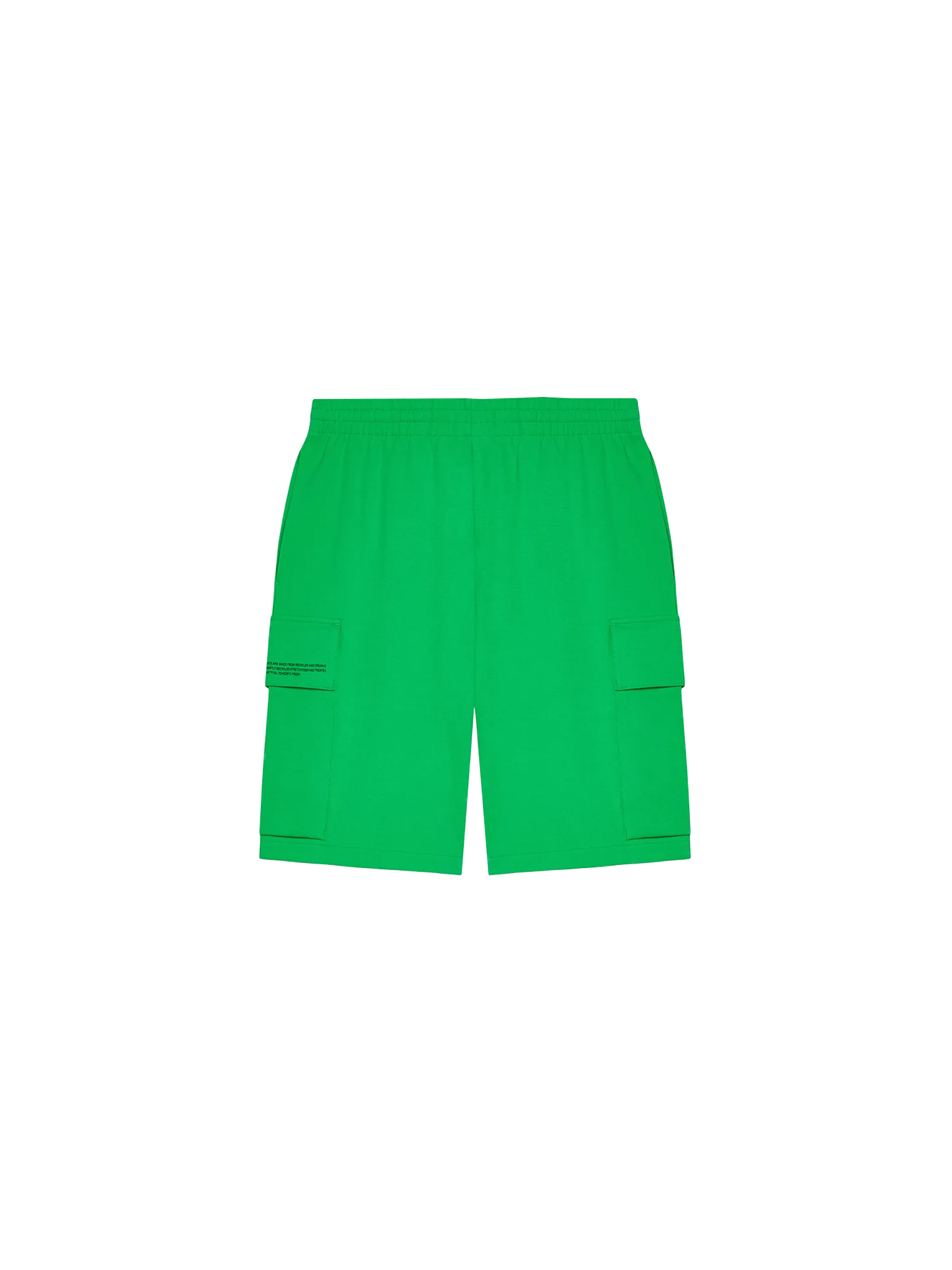 Mens Recycled Cotton Jersey Cargo Shorts—jade green