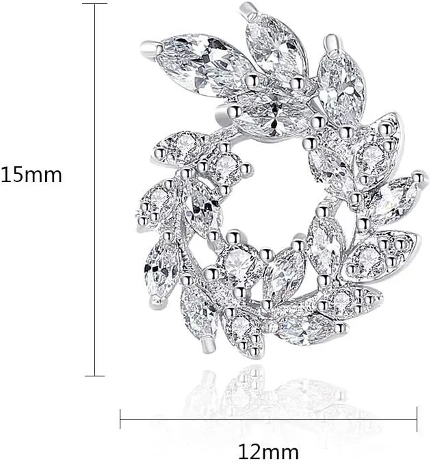 Moissanite Open Hoop Earrings for Women in 14K Gold, Gold Hypoallergenic Stud Earrings, Ideal for Evening Party