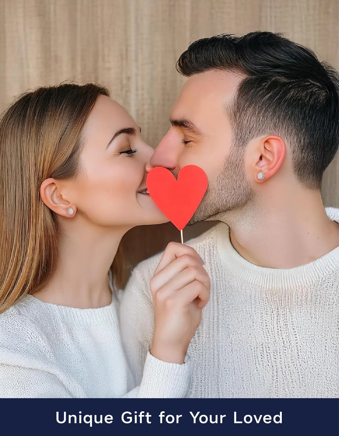 MomentWish Moissanite Earrings for Women, Gifts for Christmas, 1/2 Carat Moissanite Stud Earrings, D Color VVS1 Simulated Diamond 925 Sterling Silver Halo Earrings for Birthday Anniversary