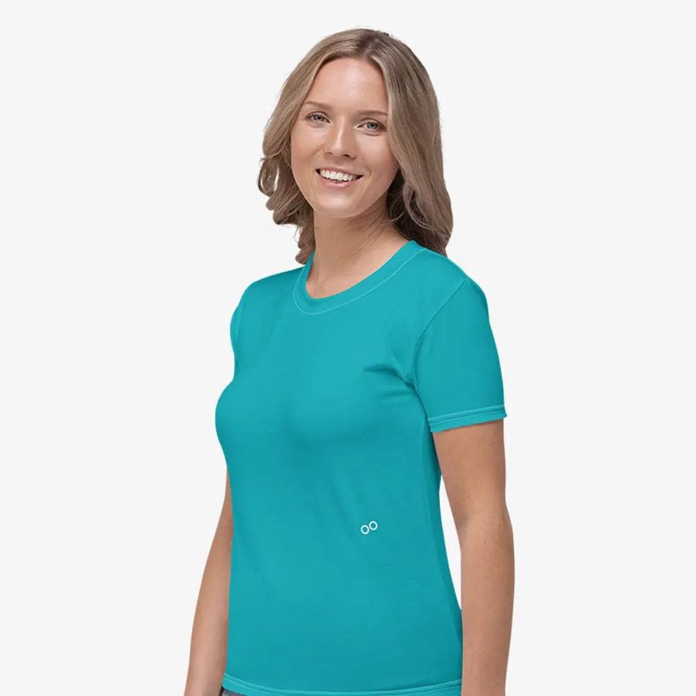 Monochrome Stretchy Tee Teal