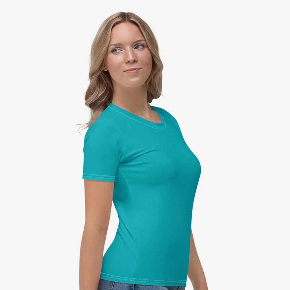 Monochrome Stretchy Tee Teal