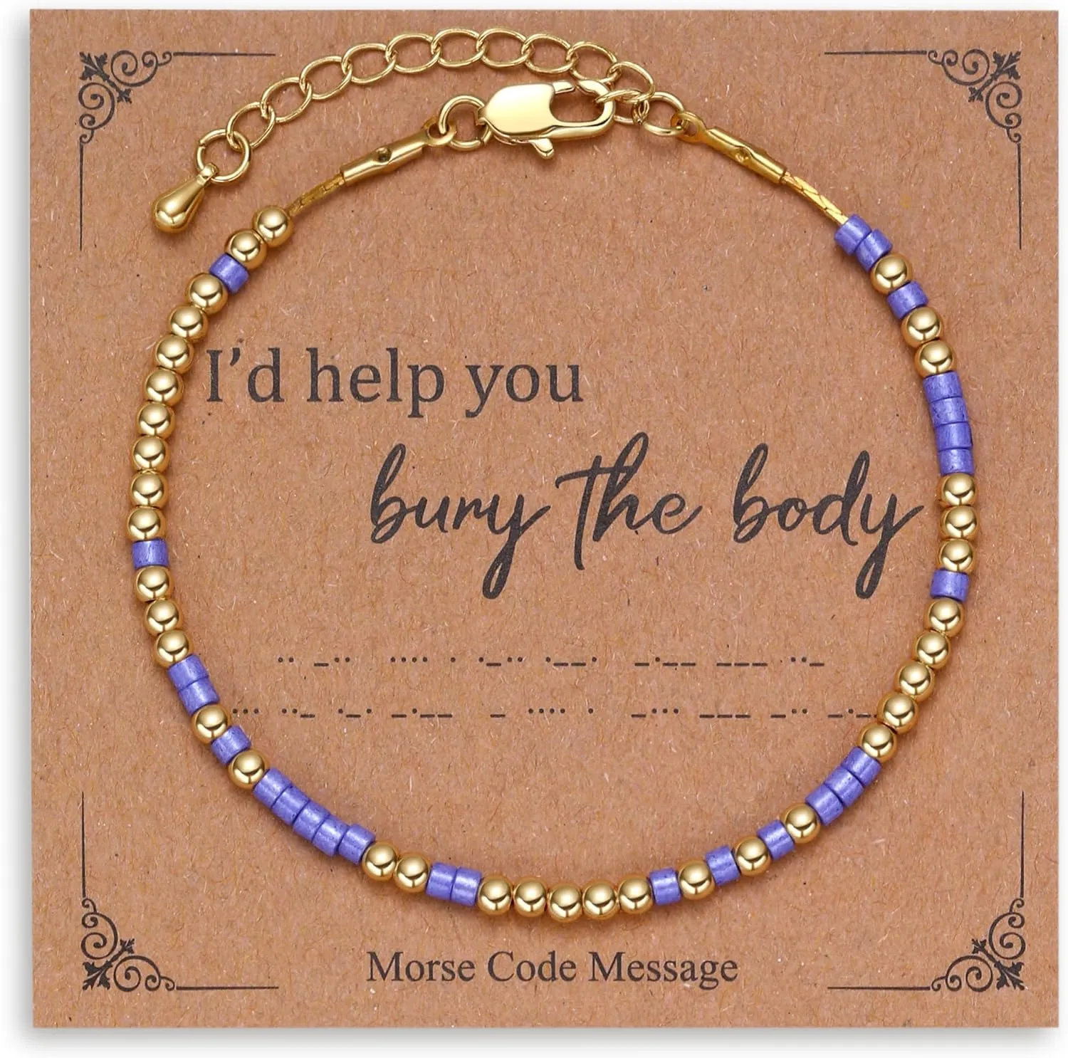 Morse Code Bracelet: I'll Help You Bury the Body, Friendship Bracelet Couple Bracelets Birthday Gifts for Women