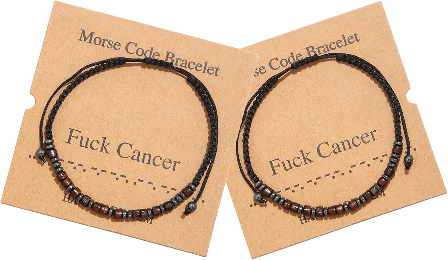 Morse Code Bracelet, Vintage Promise Distance Friendship Bracelets Hand Made Beads String Rope Bracelet for Women Men Friend Couples(Cancer 2Pcs)