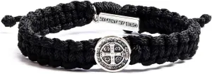 My Saint My Hero Benedictine Blessing Bracelets  Handwoven Spiritual Protection with Medals Hand-Cast In Italy at Sacred Site