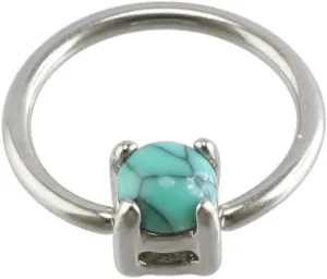 Natural Turquoise 16G Captive Bead Nose Septum Ring Nipple Cartilage Helix Tragus Daith Conch Piercing