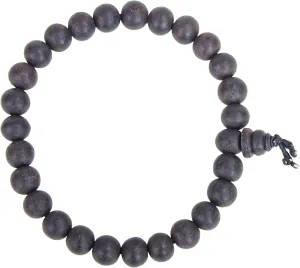 Natural Unpolished Karungali Bracelets Original for Men & Women (Bead Size 8 mm) (Black), M, Wood, Agate