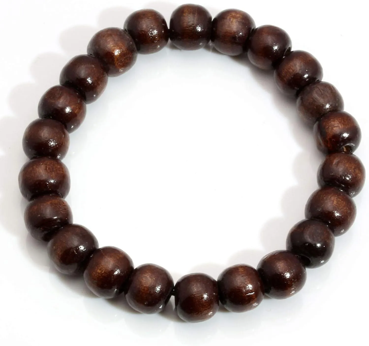Natural Wooden Beads Bracelet for Men Women 8mm 10mm Prayer Bead Stretch Elastic Bracelets Set Essential Oil Diffuser Beaded Bangle