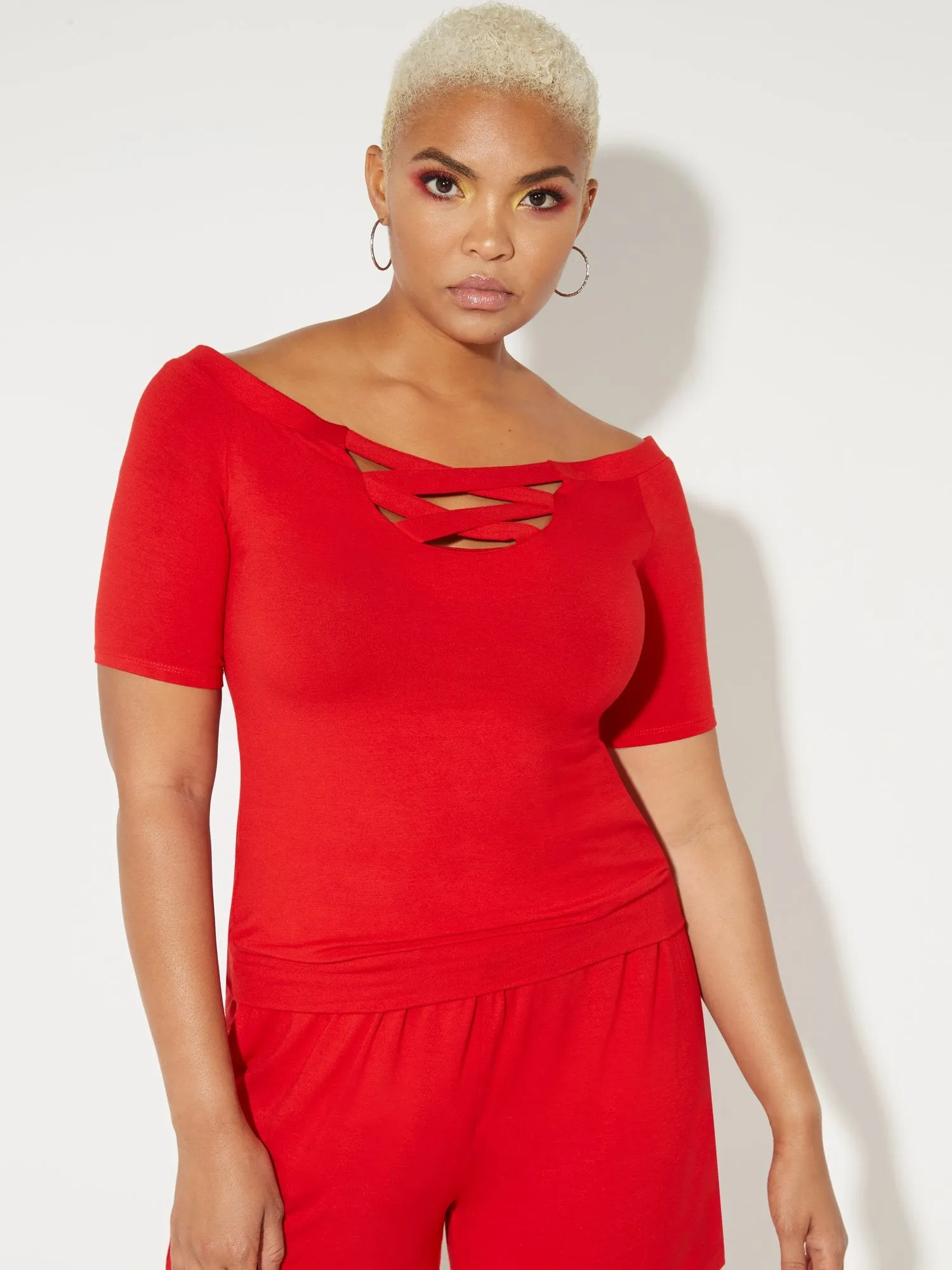 Off-The-Shoulder Crossfront Top - NY&C Style System