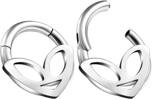 Pair of Anodized 316L Surgical Steel Alien Hinged Segment Nose Hoop Ring Piercing Cartilage Helix Septum Tragus Jewelry