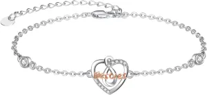 Palpitate Besties Bracelets Bestie Gifts for Women 925 Sterling Silver Friends Bracelet Friendship Jewelry Birthday Gift for Women BFF