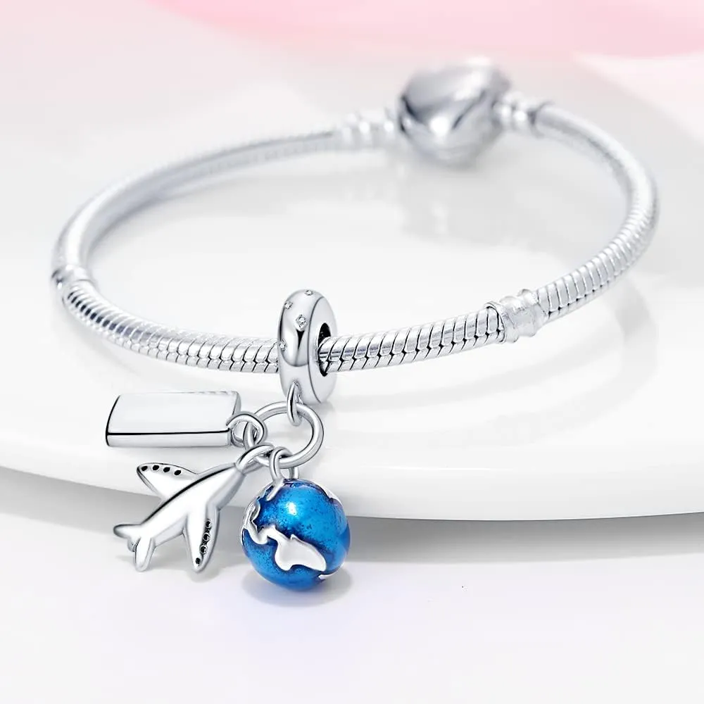Pandach 925 Sterling Silver Charms for Bracelets Necklace with 5A CZ Stones Dangle Pendant Bead Jewelry Beads Gifts for Women
