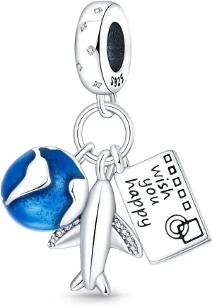 Pandach 925 Sterling Silver Charms for Bracelets Necklace with 5A CZ Stones Dangle Pendant Bead Jewelry Beads Gifts for Women