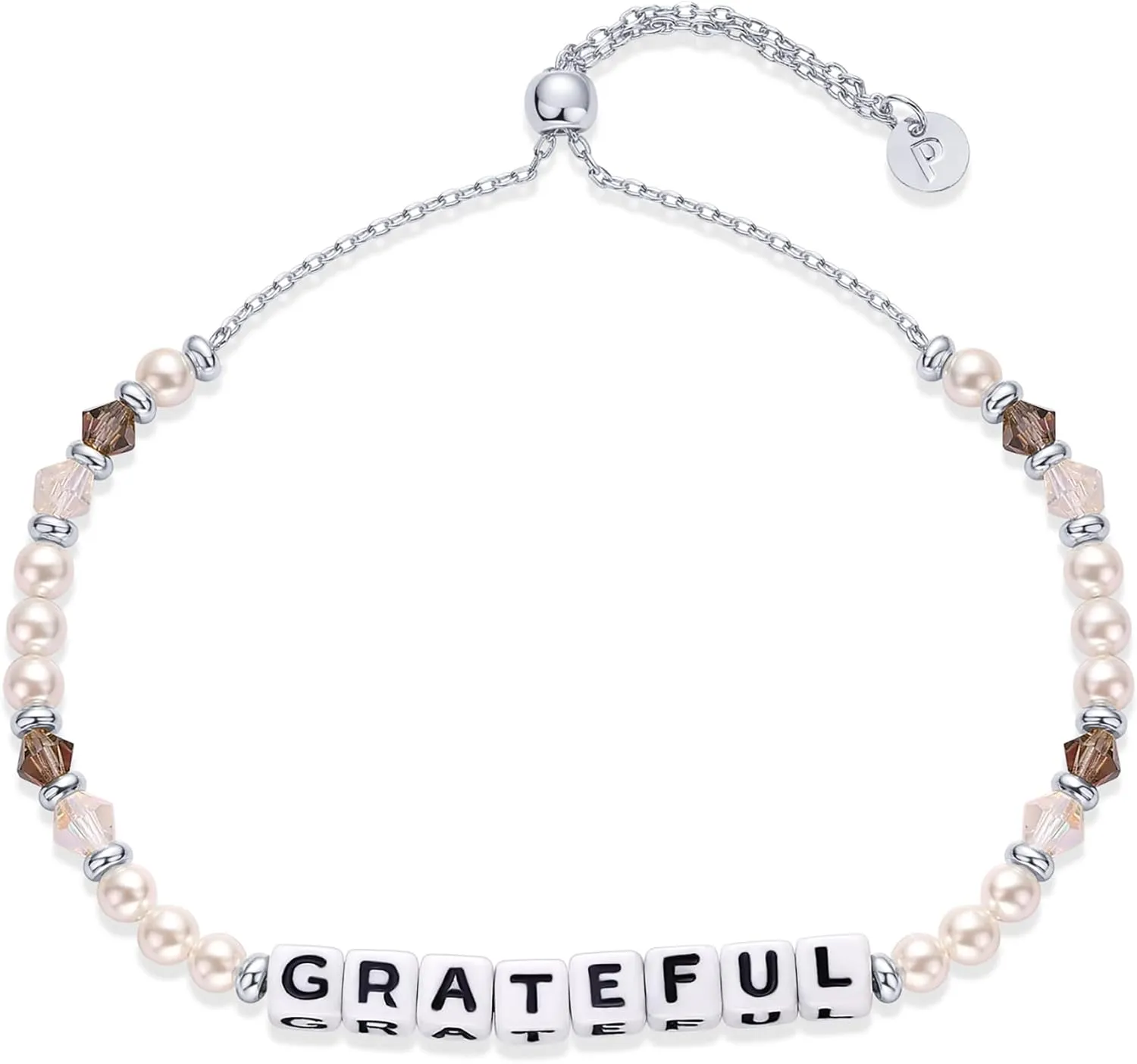 PAVOI 14K Gold Plated Colored Mantra Evil Eye Beaded Gemstone Bracelets for Women | Adjustable Friendship Beaded Bracelets with Words | I Am Enough Fearless Breathe Good Energy In My Era Grateful You Got This Affirmation Bracelet