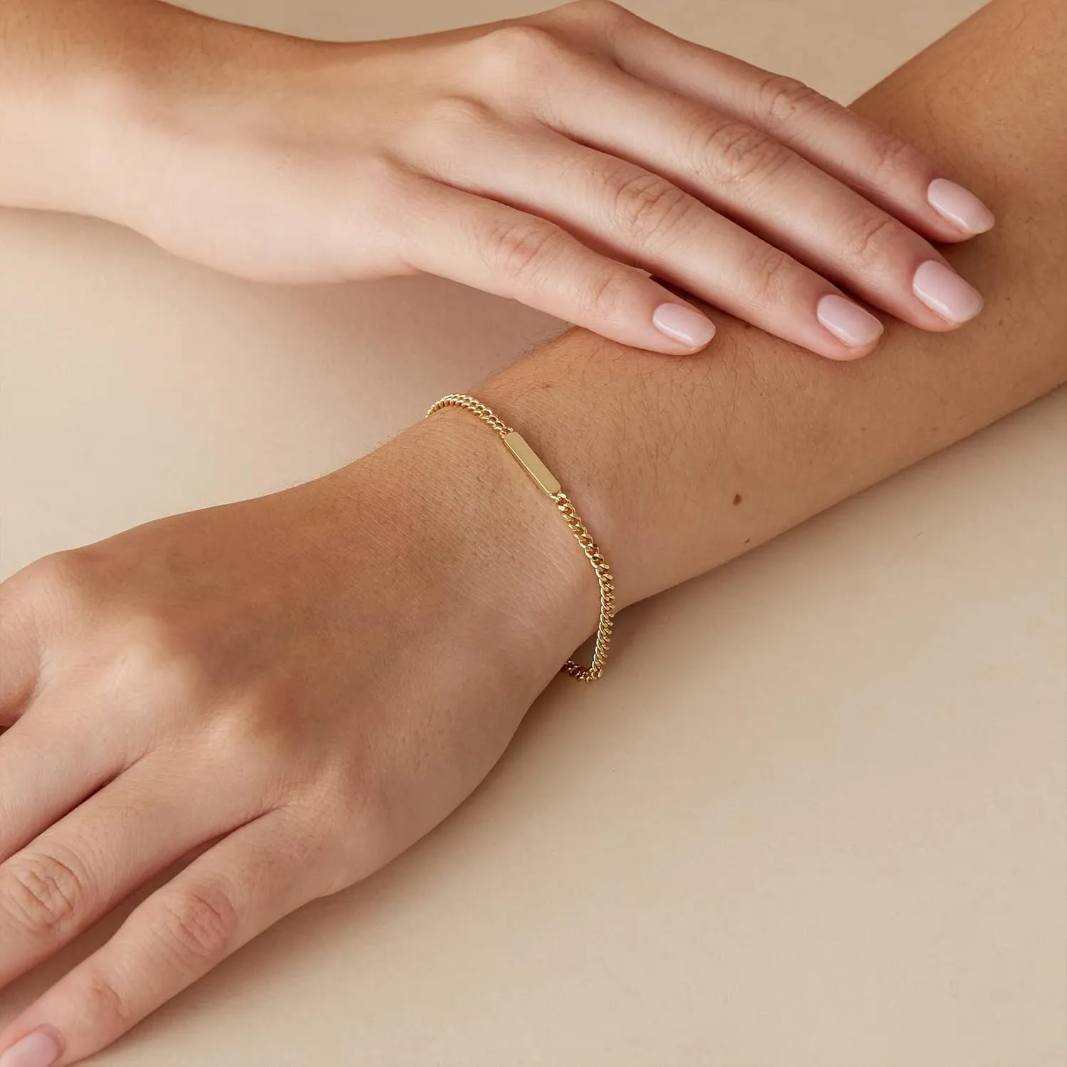 PAVOI 14K Gold Plated Lightweight Chain Bracelet | Curb Link and Cable Chain Bracelets for Women