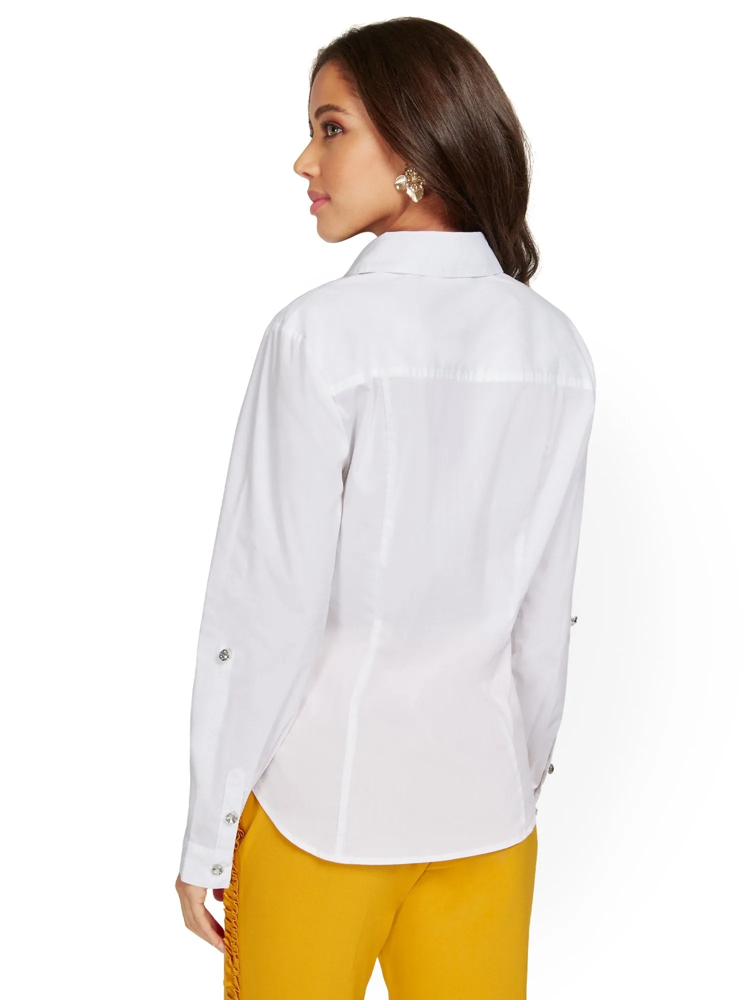 Petite Ruched-Front Madison Shirt