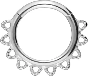 PIERCINGLINE 16G Surgical steel 316L Hinged Segment Ring | CONES| Septum Helix Tragus Cartilage Daith Ear Piercing Jewelry