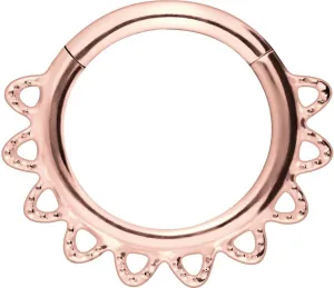PIERCINGLINE 16G Surgical steel 316L Hinged Segment Ring | CONES| Septum Helix Tragus Cartilage Daith Ear Piercing Jewelry