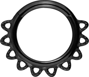 PIERCINGLINE 16G Surgical steel 316L Hinged Segment Ring | CONES| Septum Helix Tragus Cartilage Daith Ear Piercing Jewelry