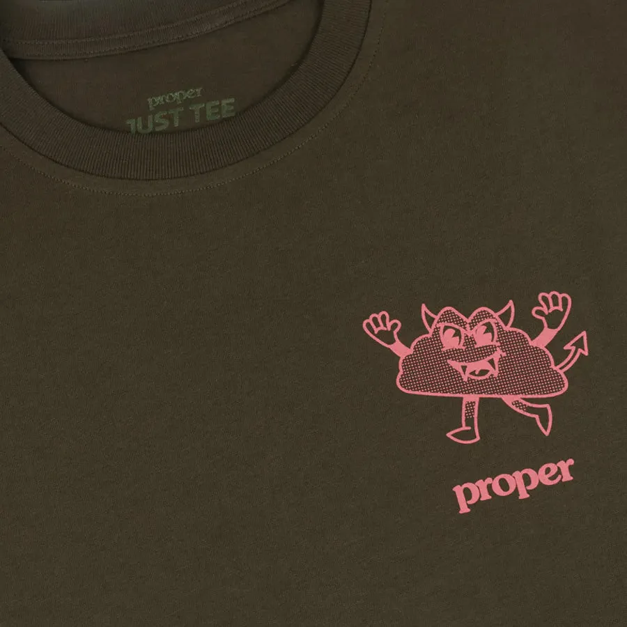 Proper Pizza T-Shirt - Military Green