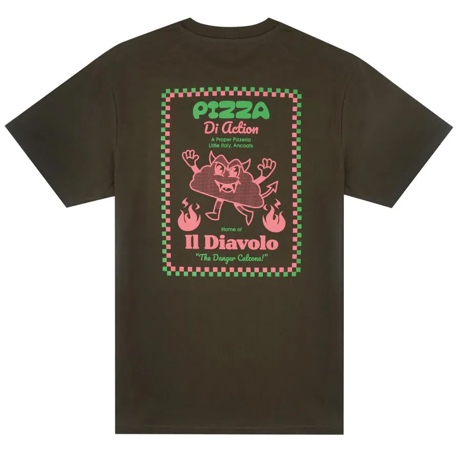 Proper Pizza T-Shirt - Military Green