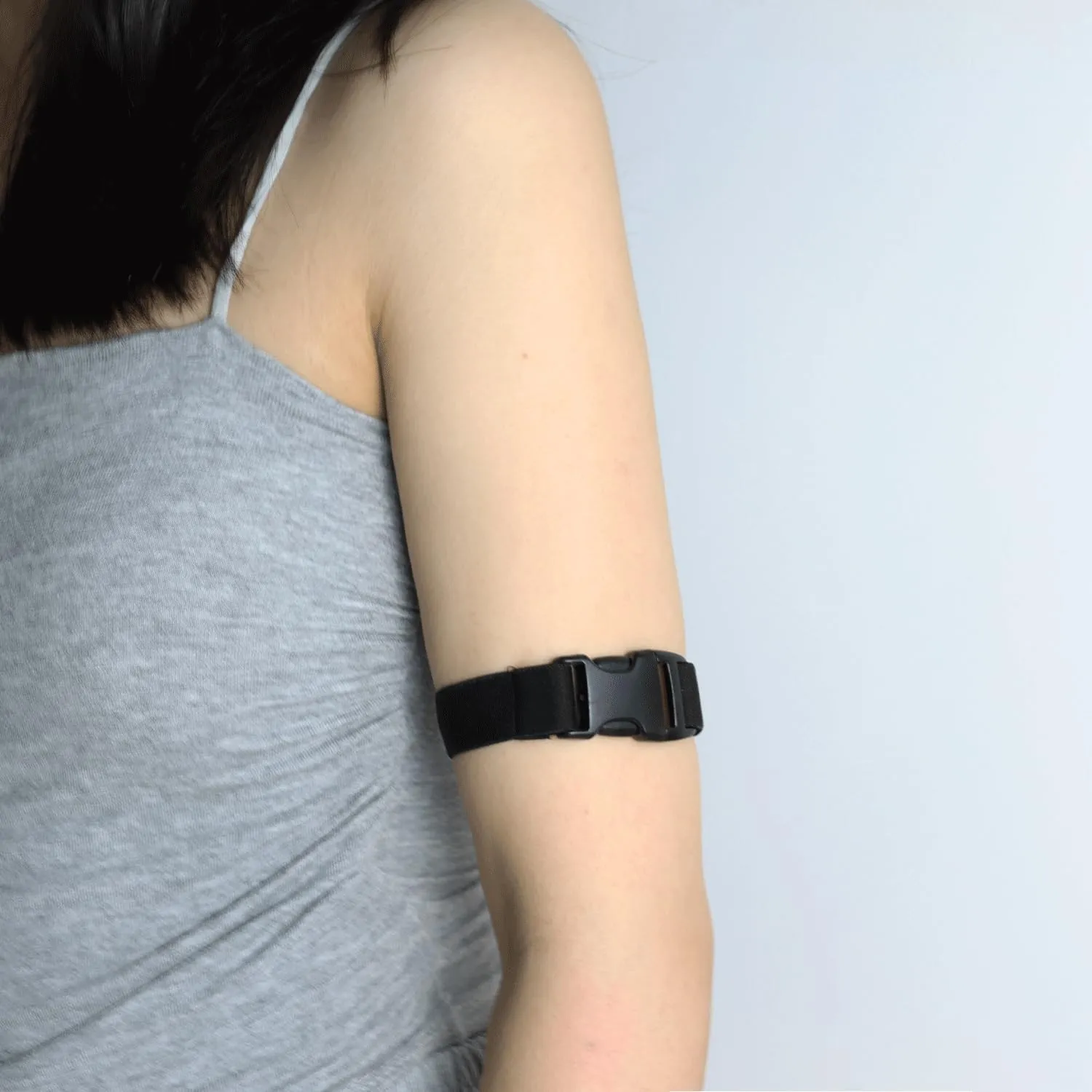 Punk Arm Cuff Jewelry for Women Girls Elastic Upper Arm Cuff Bracelets for Men Black Belt Armband
