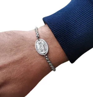 Religious Charm Chain Bracelet Catholic Saint Medals For Men Women Kids Christian Jewelry MedjugorjeStoneGifts