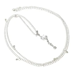 Rhinestone Belly Button Ring Plated Waist Chain Jewelry for Women Belly Rings
