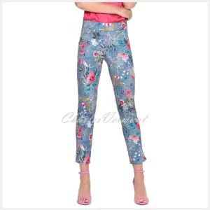 Robell Rose 09 - 7/8 Cropped Super Slim Trouser 52660-54686-62 (Blue/Multi)