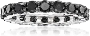 Ross-Simons 2.00 ct. t.w. Black Diamond Eternity Band in 14kt White Gold