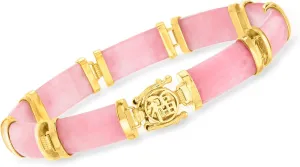 Ross-Simons Good Fortune Jade Bracelet in 18kt Gold Over Sterling