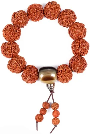 Rudraksha Bracelet Men'S Vajra Bodhi Hand String Prayer Beads