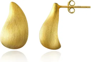 S925 Sterling Silver 18K Gold Plated Earrings for Women - Hypoallergenic Water Drop Pear Hoop Earrings - Chunky Dangle Teardrop Premium Jewelry Gift Set for Her