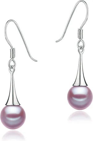 Sandra 7-8mm AAAA Quality Freshwater 925 Sterling Silver Cultured Pearl Earring Pair For Women