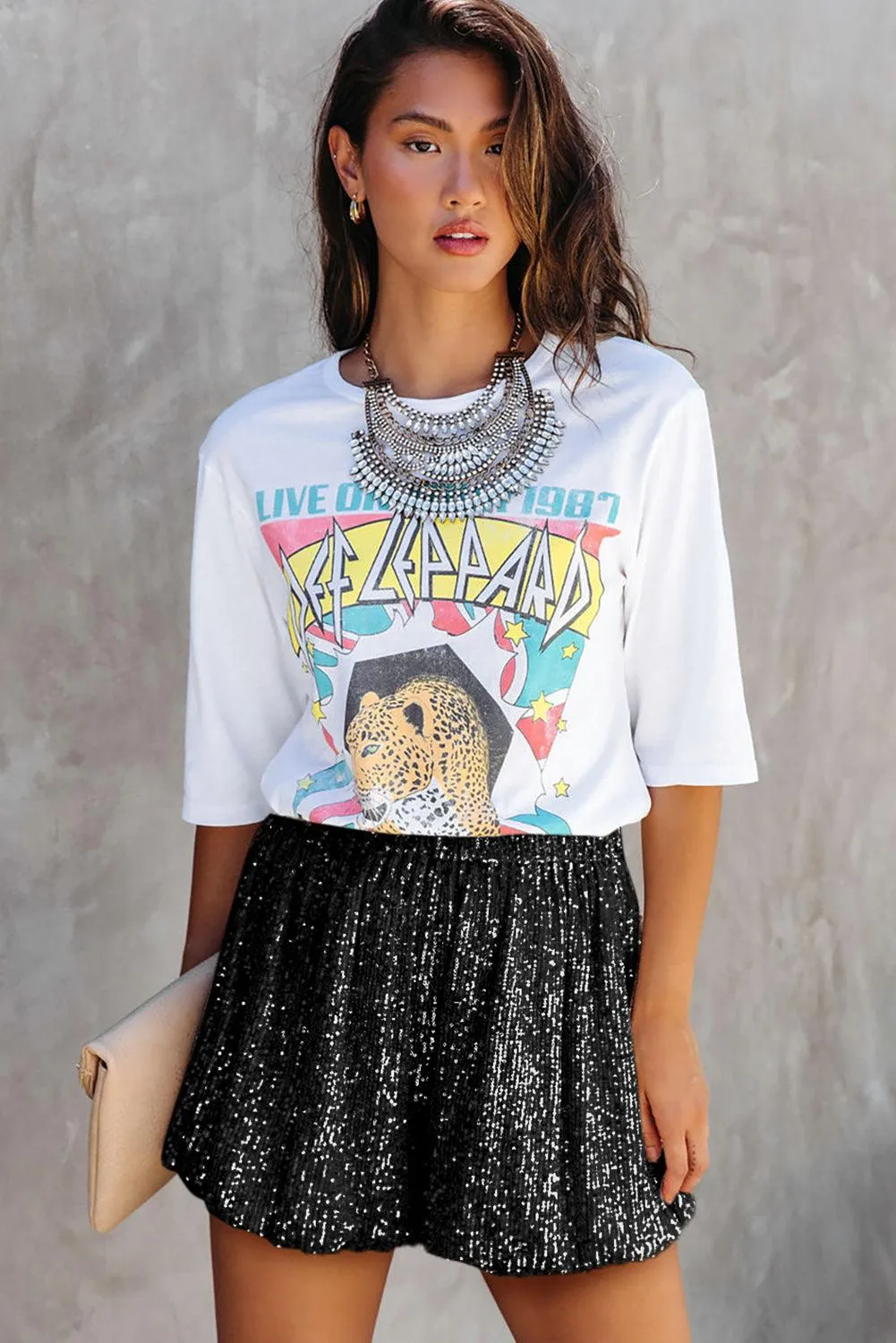 Sassy Sequin Casual Shorts