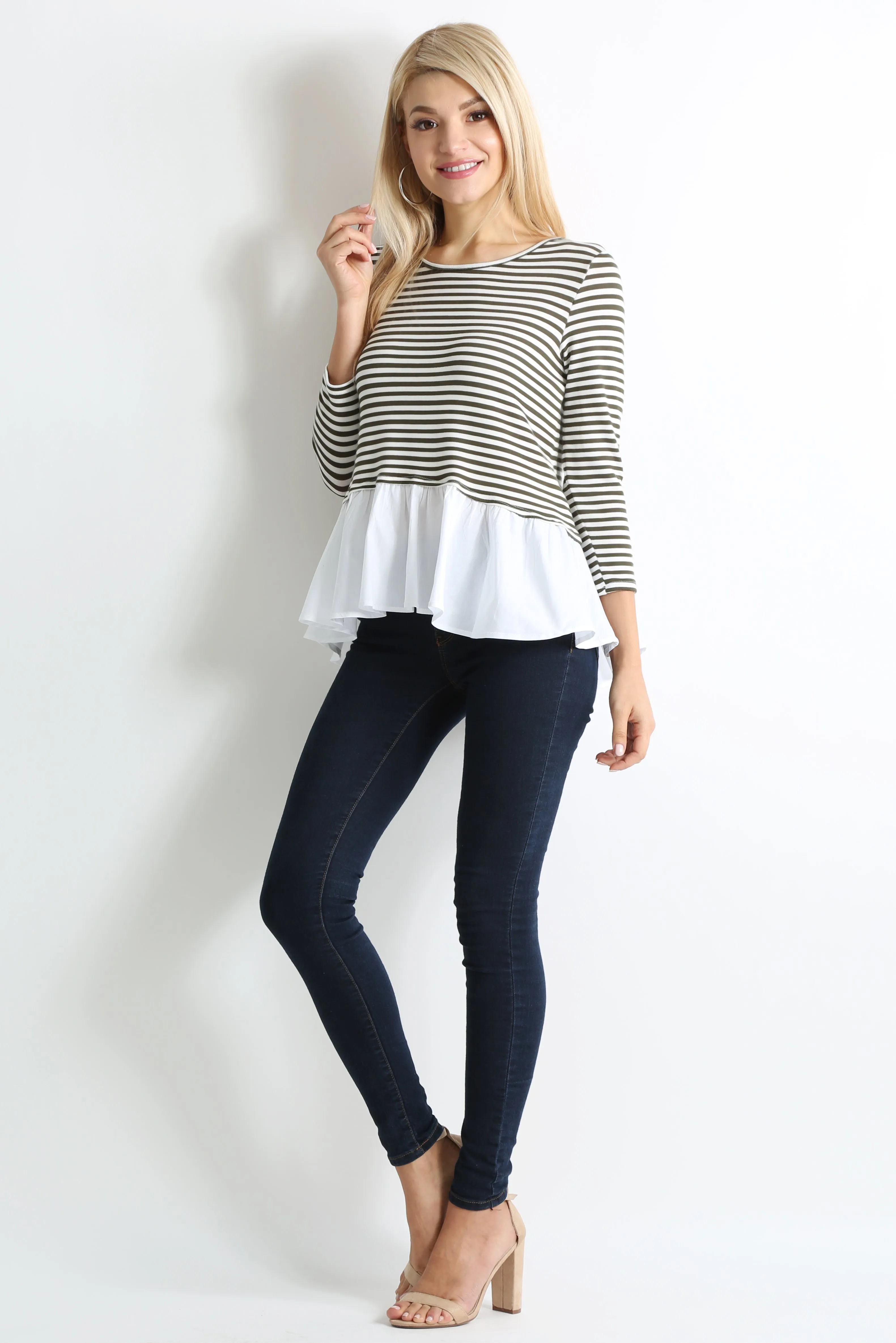 Share the Stripes Ruffle Top